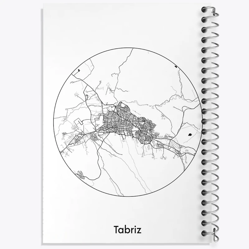 دفتر طراحی 50 برگ خندالو طرح نقشه شهر تبریز کد F1708