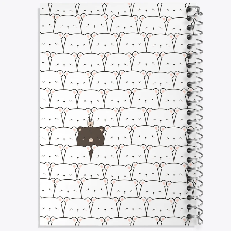 دفتر طراحی 50 برگ خندالو طرح خرس کد N341