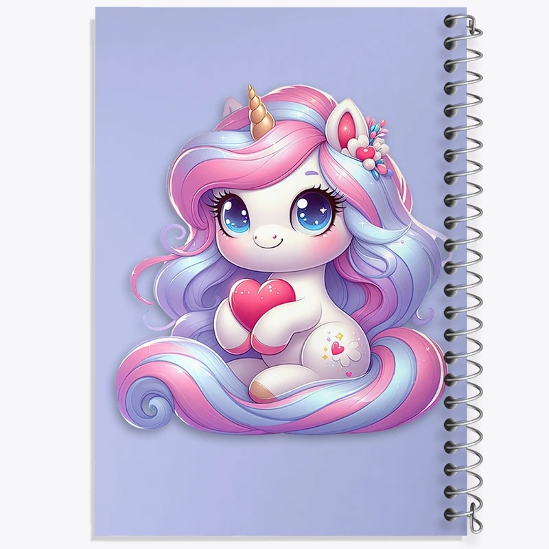 دفتر طراحی 50 برگ خندالو طرح اسب تک شاخ کد F2871