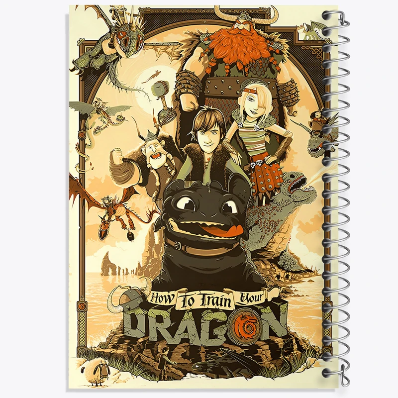 دفتر نقاشی 50 برگ خندالو طرح چگونه اژدهای خود را تربیت کنیم کد F13571