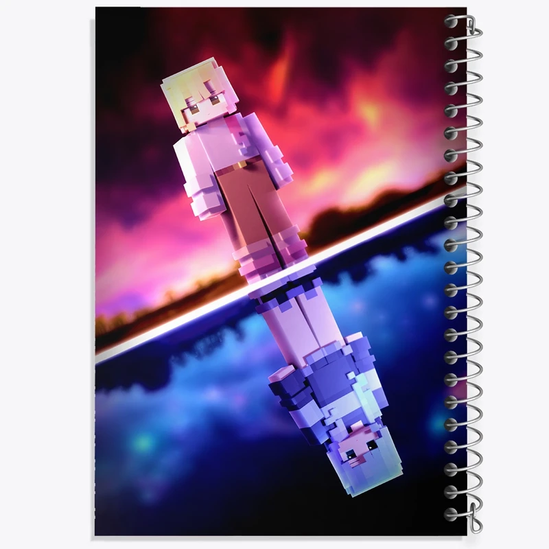 دفتر لیست خرید 50 برگ خندالو طرح بازی ماینکرافت (Minecraft) کد N8764