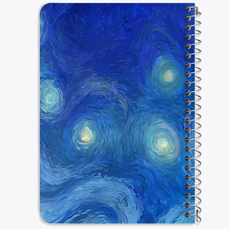 دفتر یادداشت 50 برگ خندالو طرح شب پر ستاره ونگوگ کد F1347