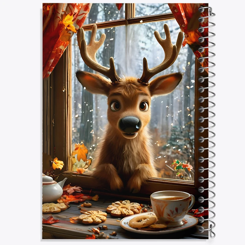 دفتر مشق 50 برگ خندالو طرح گوزن بامزه کد F8520