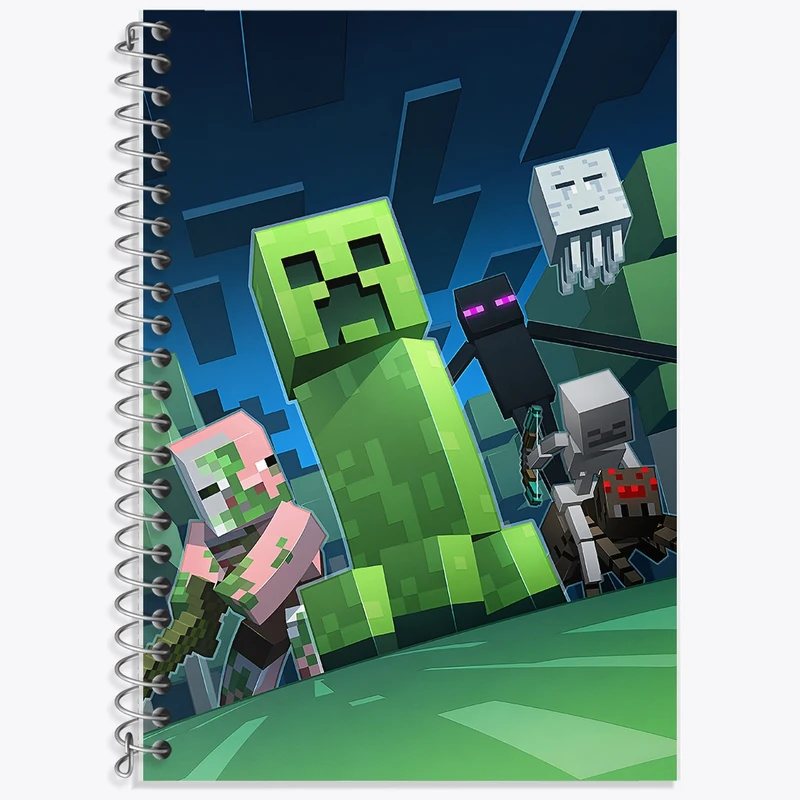 دفتر لغت 50 برگ خندالو طرح ماینکرافت (Minecraft) کد F14079