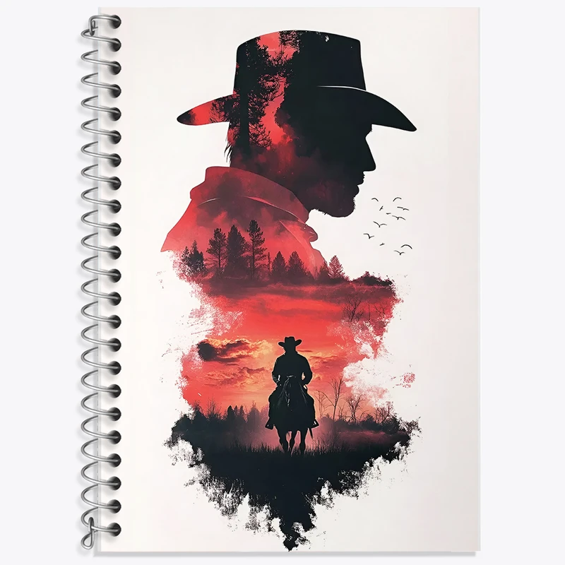دفتر نت موسیقی 50 برگ خندالو طرح رد دد (Red Dead) کد F13607