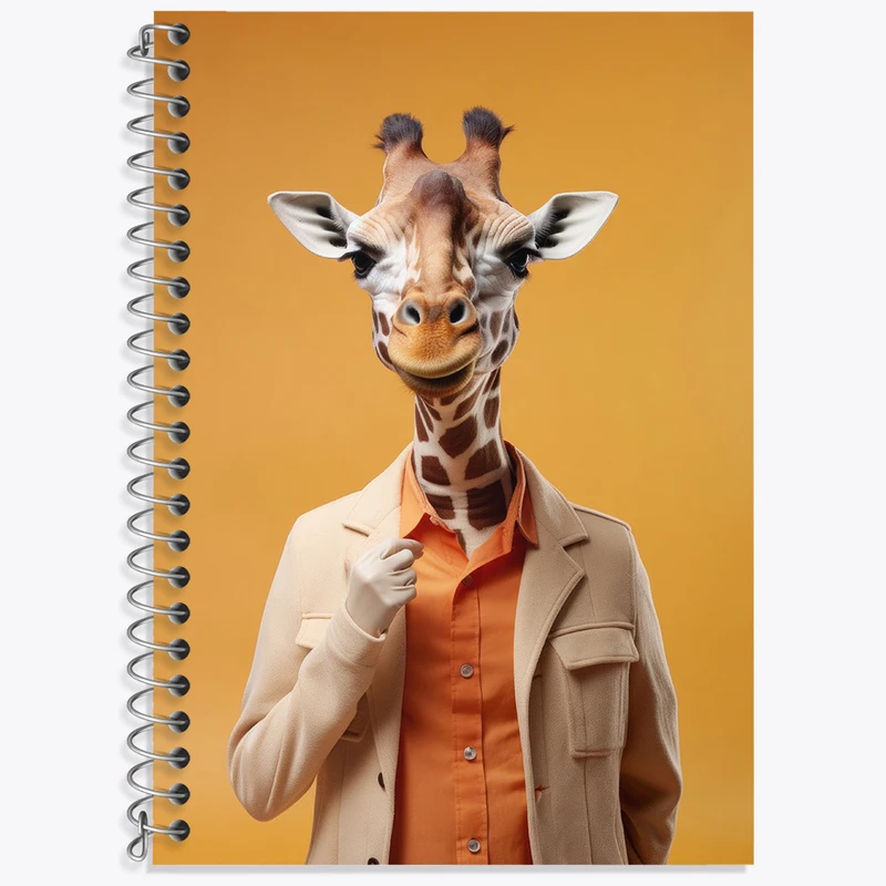 دفتر زبان دوخط 50 برگ خندالو طرح زرافه بامزه کد F3062