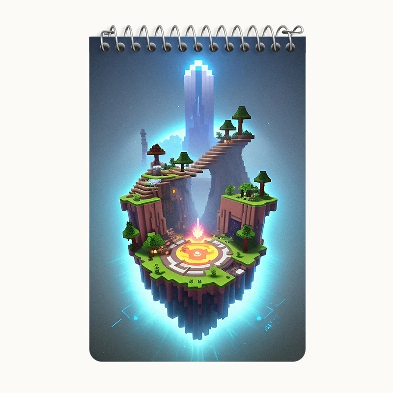 دفتر یادداشت 50 برگ خندالو طرح ماینکرافت (Minecraft) کد F3523