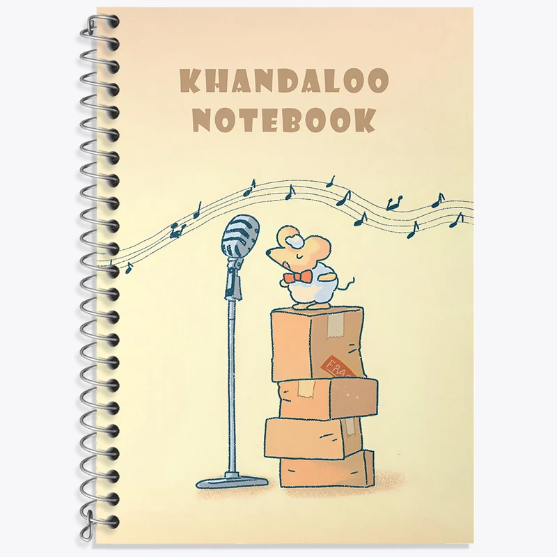 دفتر زبان 50 برگ خندالو مدل دو خط طرح موش خواننده بامزه کد N8456