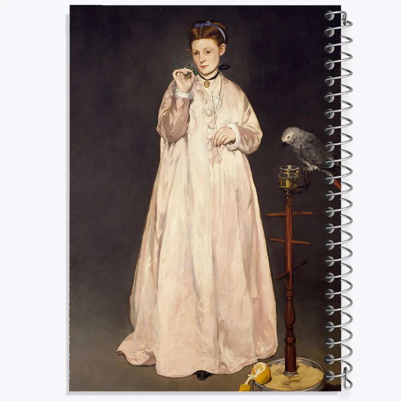 دفتر مشق 100 برگ خندالو طرح نقاشی بانوی جوان اثر ادوار مانه در سال 1866 کد F12147