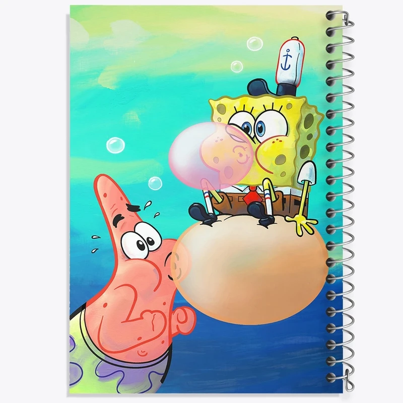 دفتر طراحی 50 برگ خندالو طرح باب اسفنجی و پاتریک کد F1862