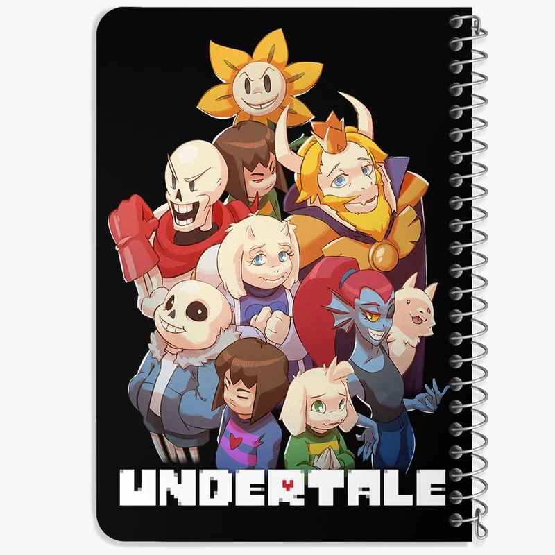 دفتر یادداشت 50 برگ خندالو طرح آندرتیل (Undertale) کد F14441