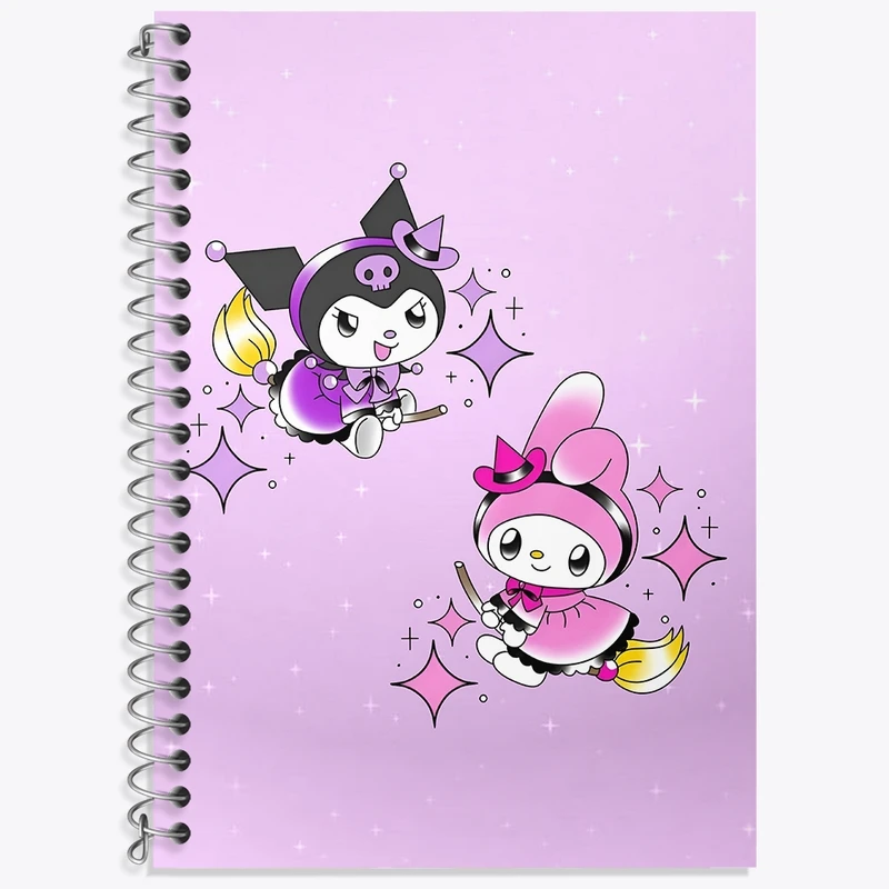 دفتر زبان 50 برگ خندالو مدل دو خط طرح کرومی و مای ملودی کد N8979