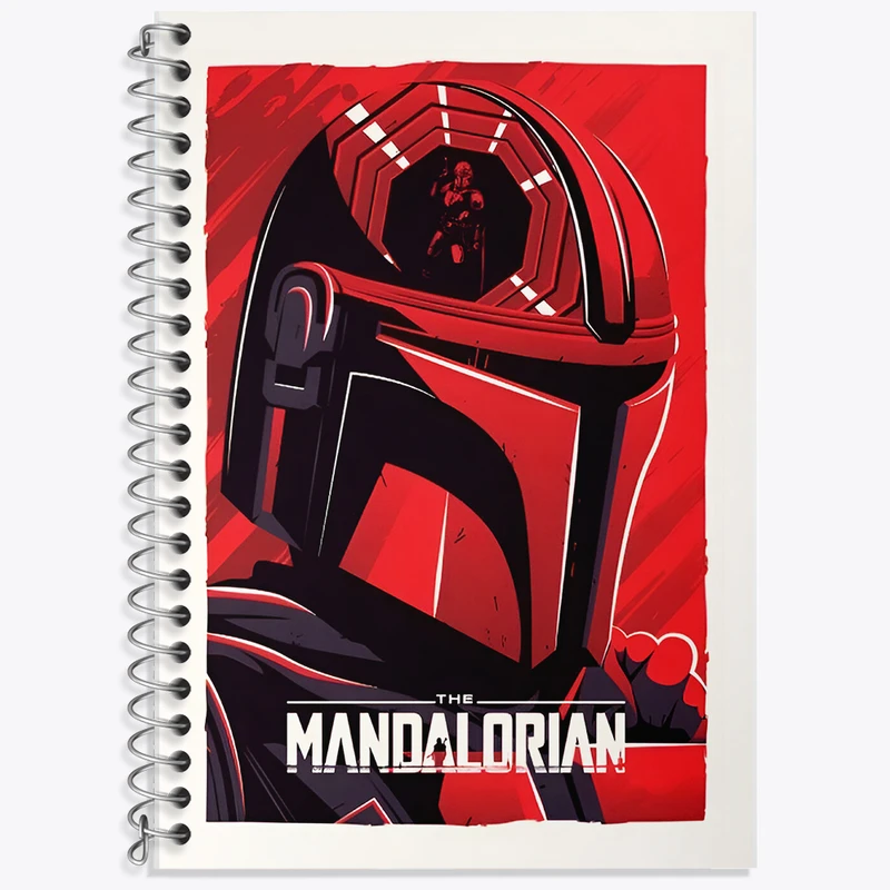 دفتر زبان 50 برگ خندالو طرح مندلورین (The Mandalorian) کد F13745