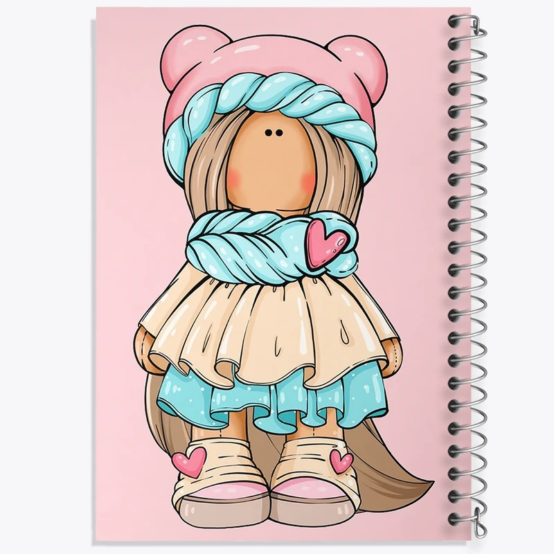 دفتر طراحی 50 برگ خندالو طرح دخترانه کودکانه کد N1813