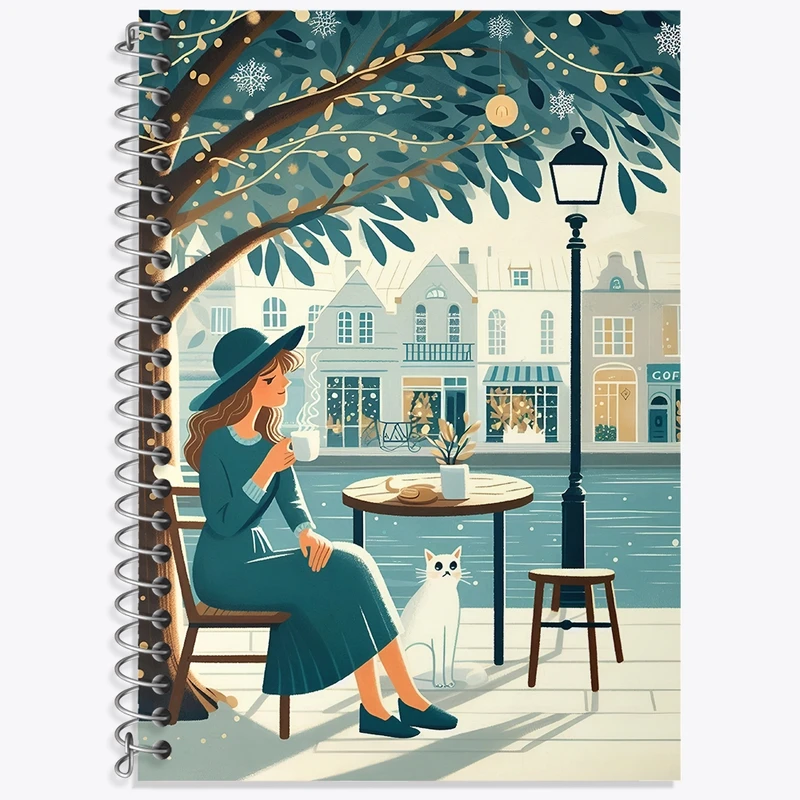 دفتر لغت 50 برگ خندالو طرح زن در حال استراحت کد N6291