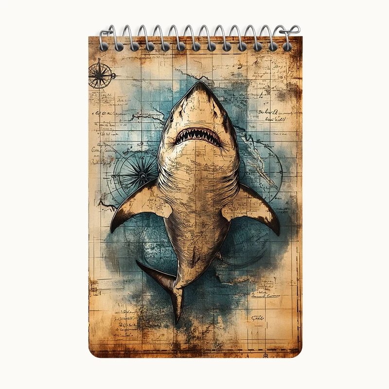 دفتر یادداشت 50 برگ خندالو طرح کوسه کد F13795