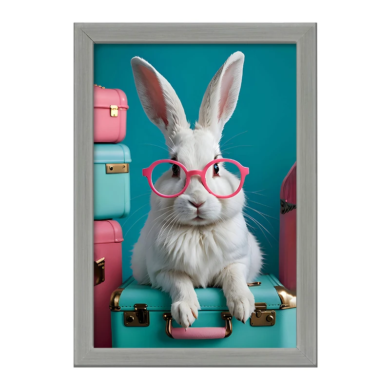 تابلو خندالو طرح خرگوش بامزه کد F8448
