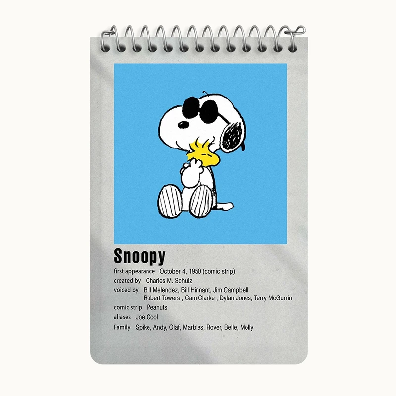 دفتر یادداشت 50 برگ خندالو طرح اسنوپی (Snoopy) کد F11271