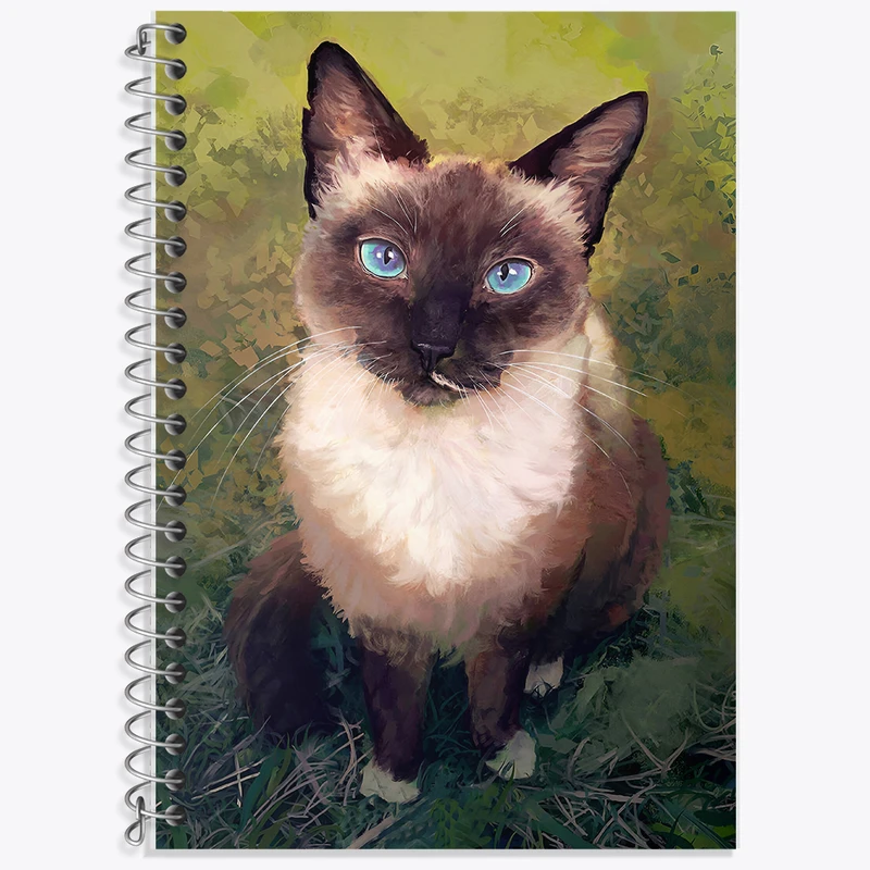 دفتر زبان 50 برگ خندالو مدل دو خط طرح گربه کد F9330