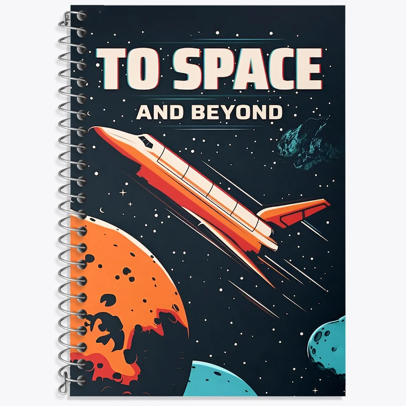 دفتر زبان دوخط 50 برگ خندالو طرح فضایی کد F4692