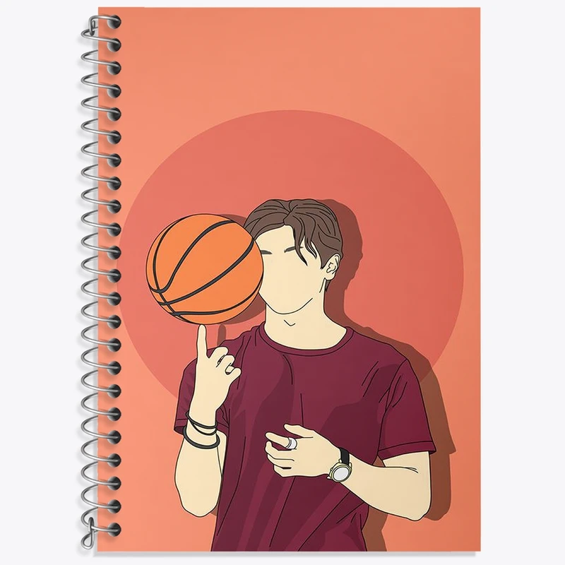 دفتر لغت 50 برگ خندالو طرح پسر و توپ بسکتبال کد F3197