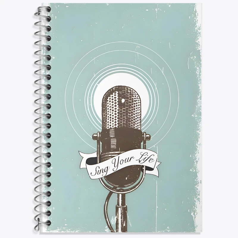 دفتر زبان 50 برگ خندالو مدل دو خط طرح Sung Your Life کد F10549