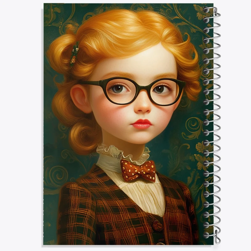 دفتر شطرنجی 50 برگ خندالو طرح دخترانه کد F12671