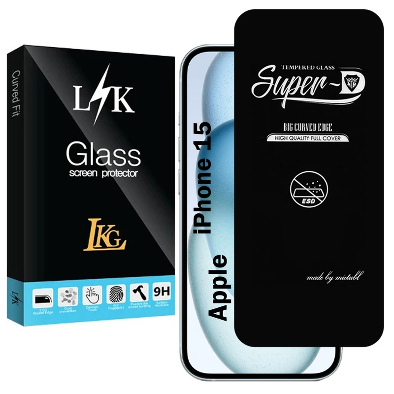 محافظ صفحه نمایش ال کا جی مدل SupD-LK مناسب برای گوشی موبایل اپل iPhone 15