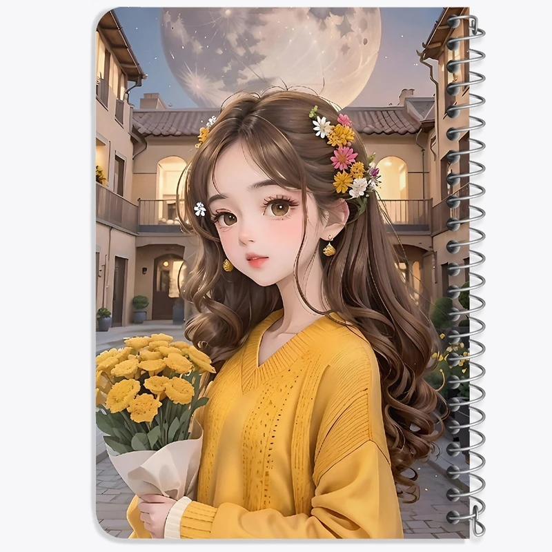 دفتر یادداشت 50 برگ خندالو طرح دخترانه کد F3821