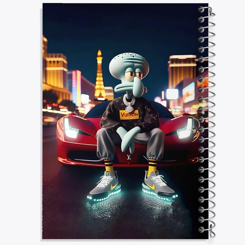 دفتر مشق 50 برگ خندالو طرح اختاپوس باب اسفنجی کد F4400