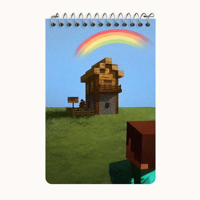 دفتر یادداشت 50 برگ خندالو طرح ماینکرافت (Minecraft) کد F14064