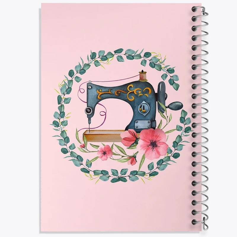 دفتر طراحی 50 برگ خندالو طرح چرخ خیاطی کد N2024