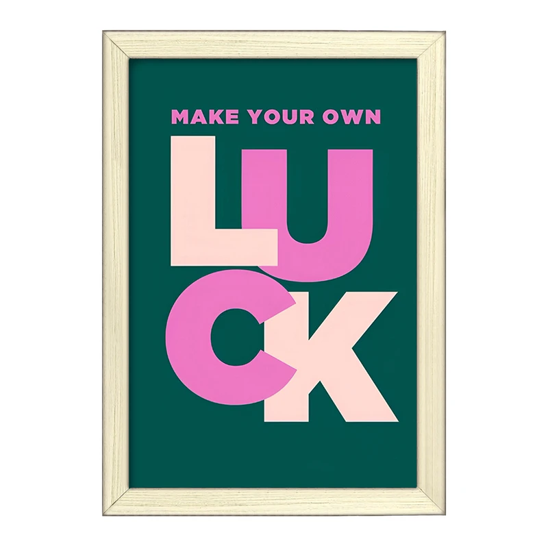 تابلو خندالو طرح Make Your Own Luck کد F14195