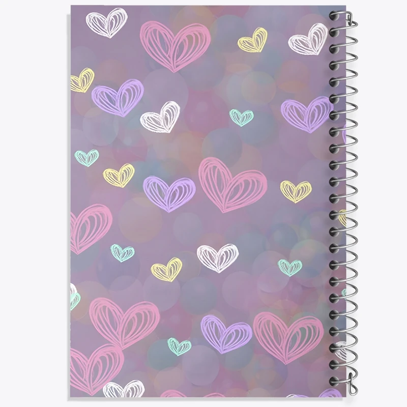 دفتر طراحی 50 برگ خندالو طرح پترن قلبی کد N6062