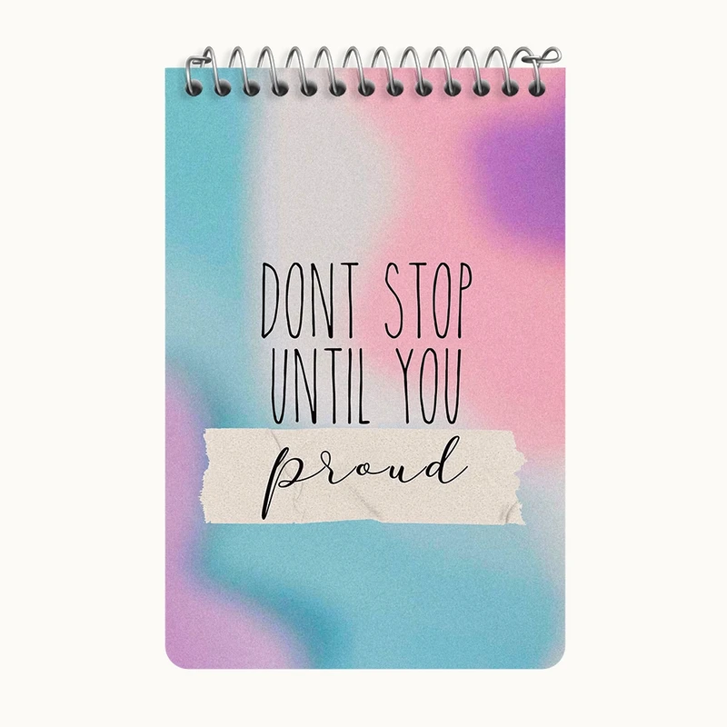 دفتر یادداشت 50 برگ خندالو طرح Don’t Stop Until You Psoud کد F11504