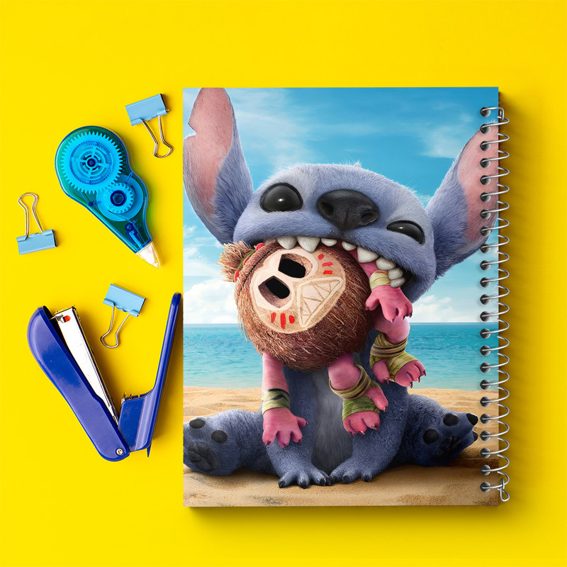 دفتر مشق 100 برگ خندالو طرح استیچ (Stitch) کد N7261