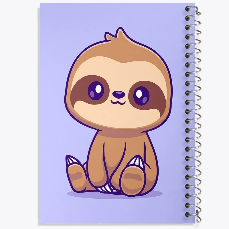 دفتر طراحی 50 برگ خندالو طرح حیوانات بامزه تنبل کد 29669