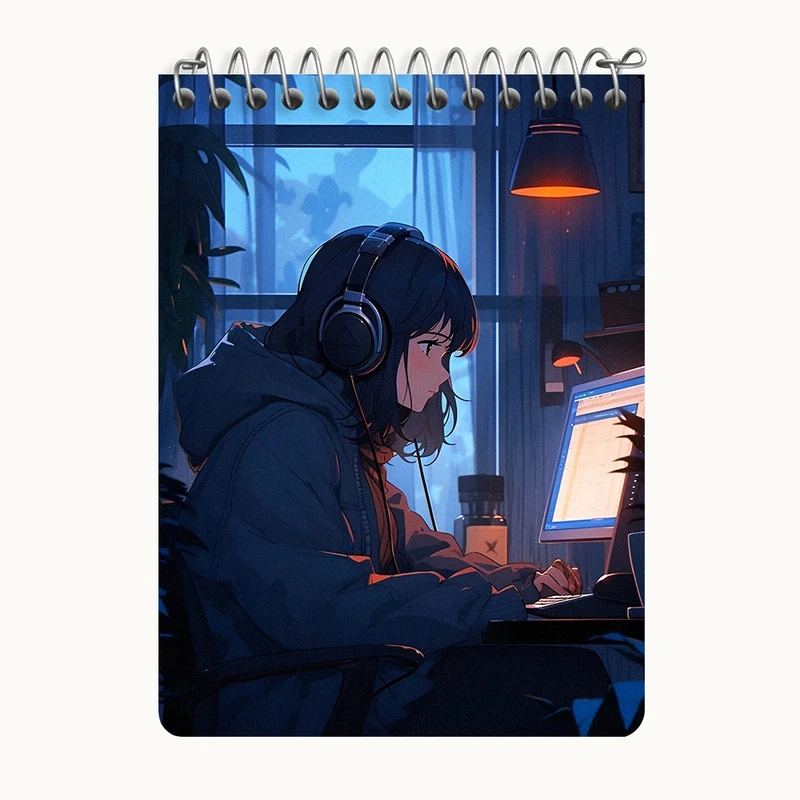 دفتر یادداشت 50 برگ خندالو طرح دخترانه کد N7275