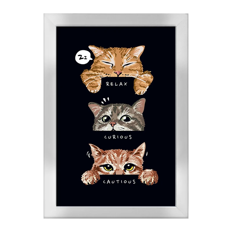 تابلو خندالو طرح گربه (Cat) کد F1473