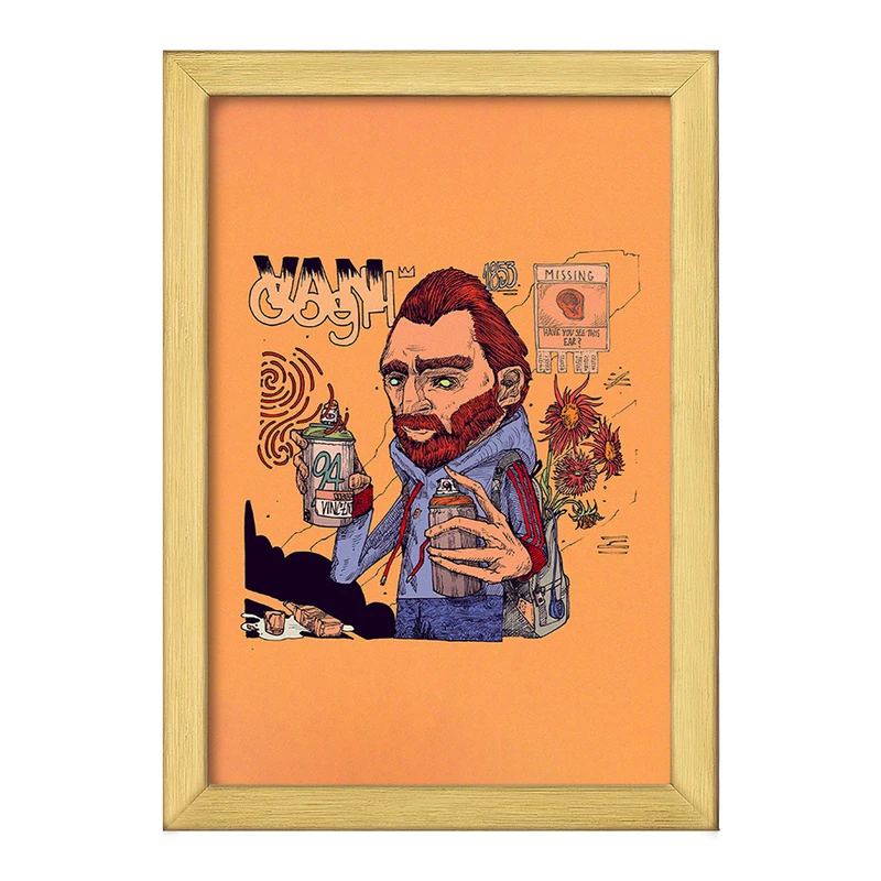 تابلو خندالو طرح ونسان ونگوگ کد F121