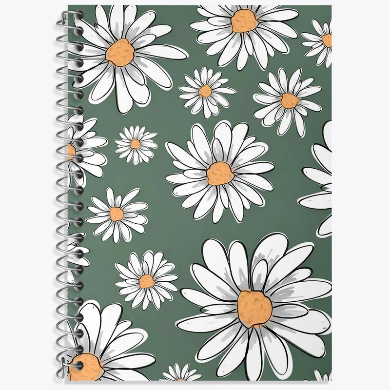 دفتر لغت 50 برگ خندالو طرح گل بابونه کد F3669