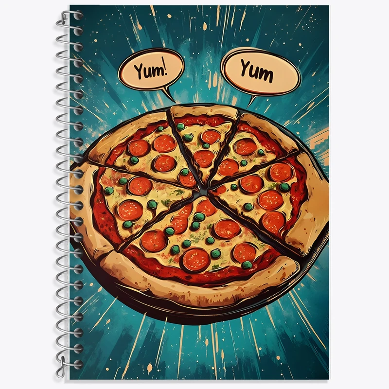 دفتر لغت 50 برگ خندالو طرح پیتزا کد F11729