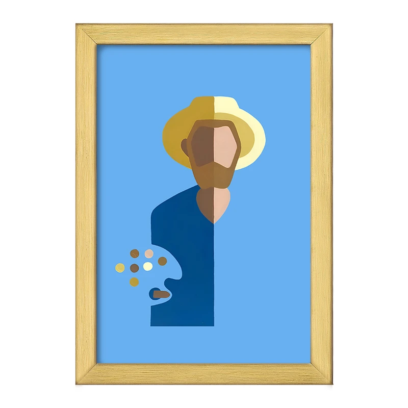 تابلو خندالو طرح ونسان ونگوگ کد F4815