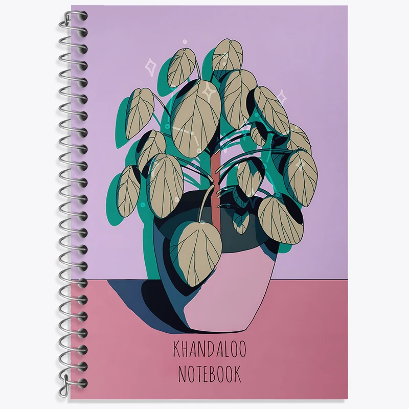 دفتر نت موسیقی 50 برگ خندالو طرح گلدان گیاه کد N8905