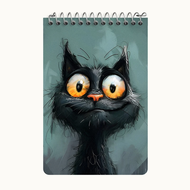 دفتر یادداشت 50 برگ خندالو طرح گربه کیوت کد F6615