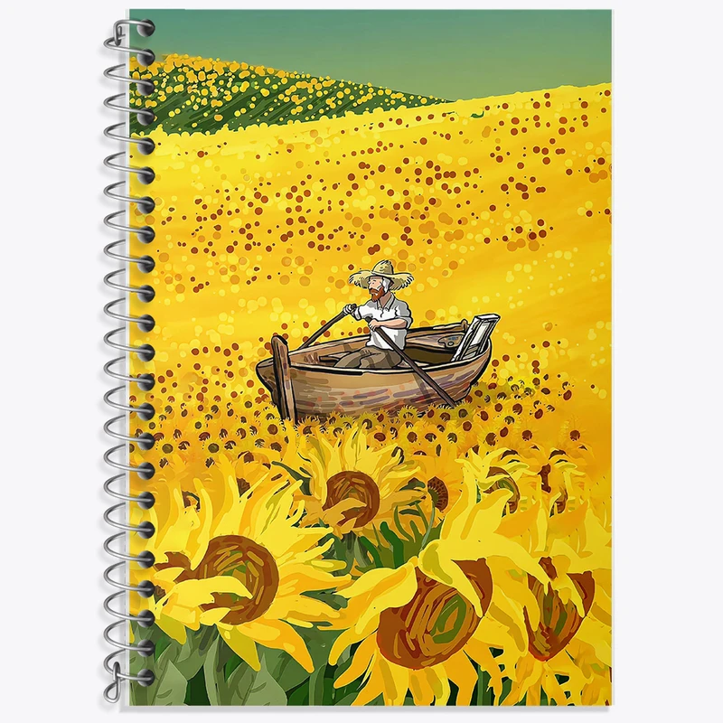 دفتر نت موسیقی 50 برگ خندالو طرح ونسان ونگوگ کد F8804