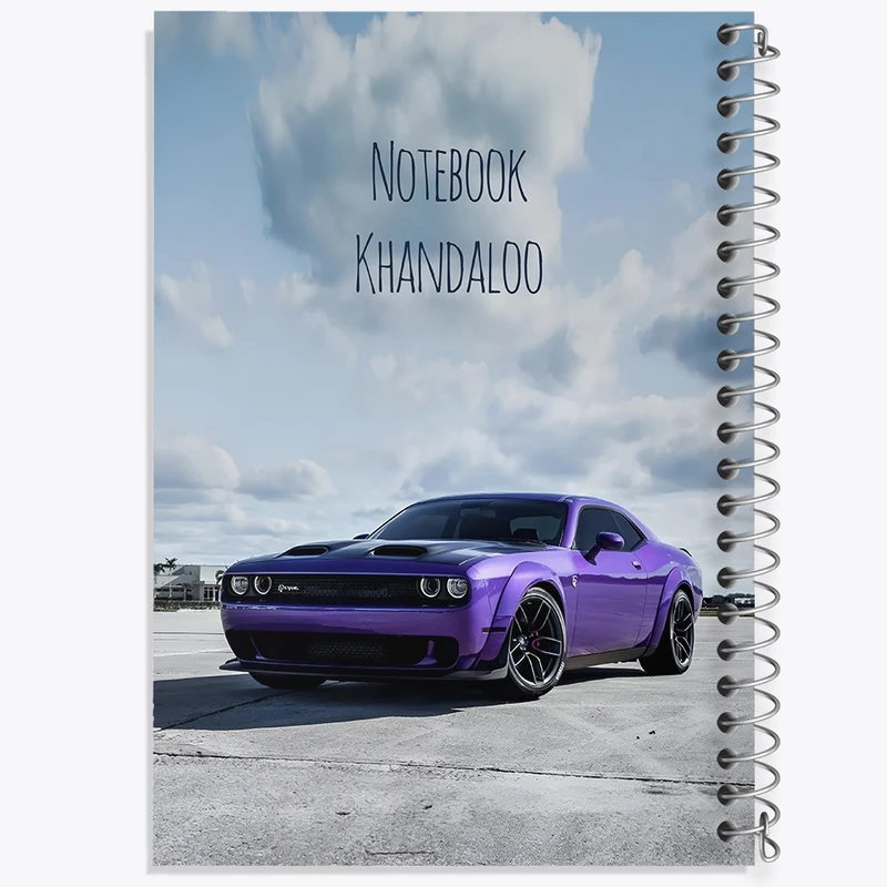 دفتر مشق 50 برگ خندالو طرح ماشین اسپرت (Dodge Challenger) کد N7520