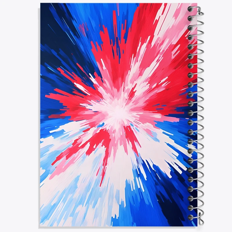 دفتر شطرنجی 50 برگ خندالو طرح بافت آبی و قرمز کد N7139