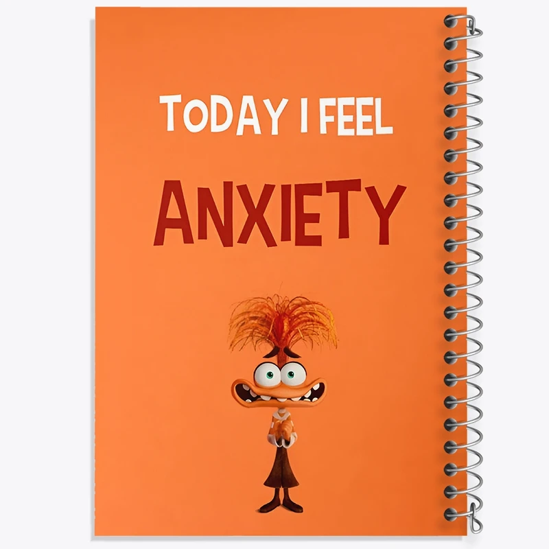 دفتر طراحی 50 برگ خندالو طرح اینساید اوت (Anxiety) کد N8403