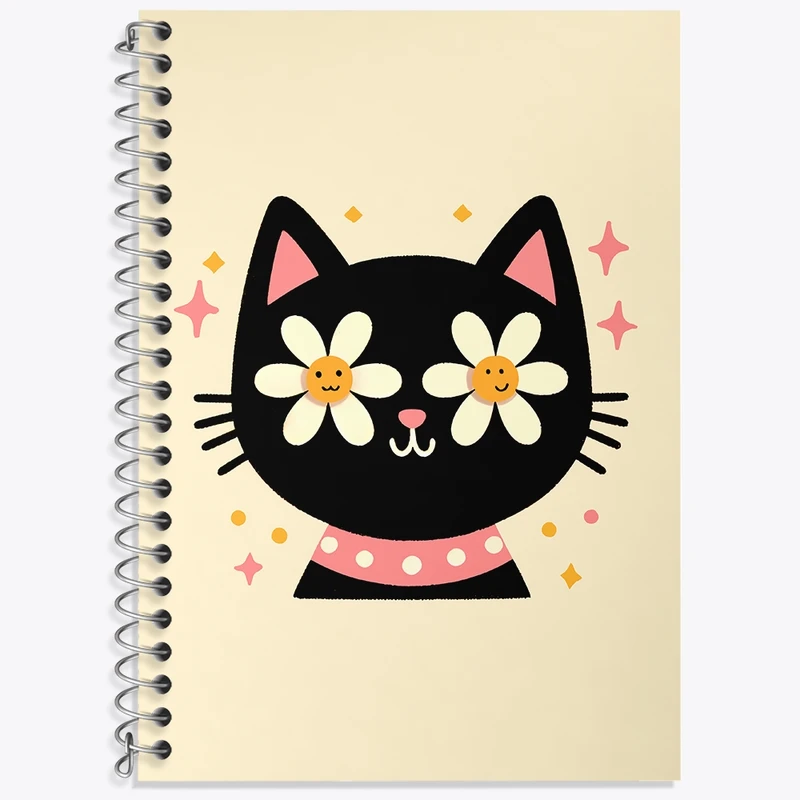 دفتر لغت 50 برگ خندالو طرح گربه بامزه کد N6513